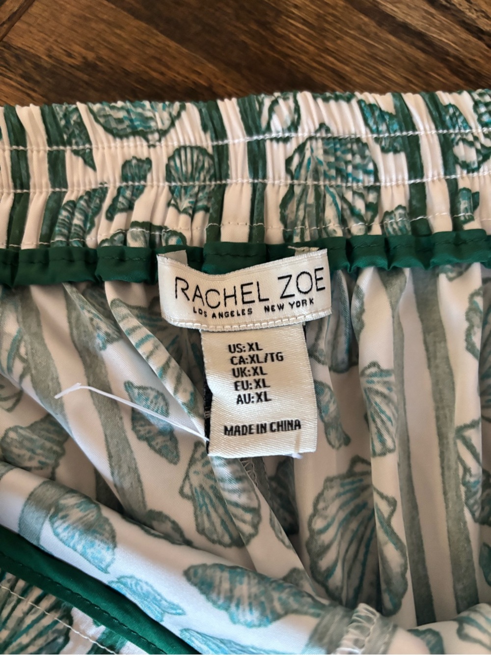 NWT Rachel Zoe Shell Print Wide Leg Pants - Picture 4 of 7